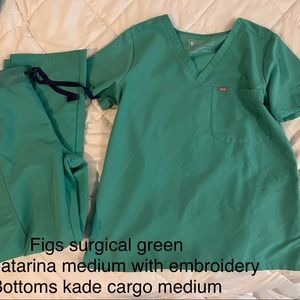 Figs surgical green scrubs